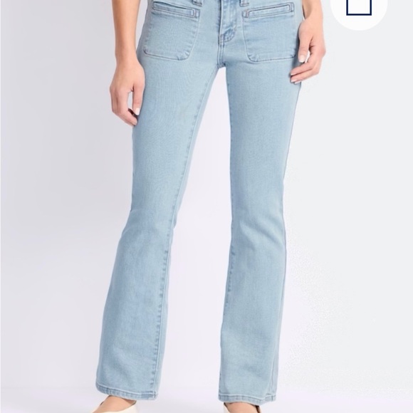 BNWT Just USA low rise mini patch pocket bootcut light blue jeans size 8 - Picture 1 of 9